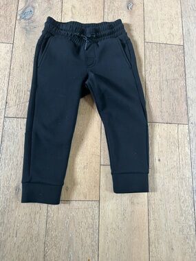 Kids Black Elastic Waist Jogger Pants
